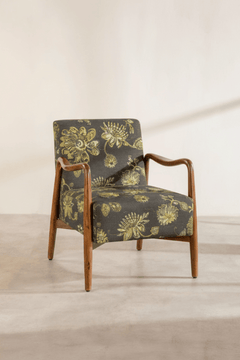 PRINT & PATTERN UPHOLSTERY FABRICS Vidari Printed Upholstery Fabric (Midnight Green)