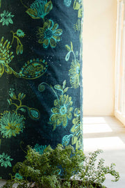 PRINT & PATTERN UPHOLSTERY FABRICS Vidari Printed Upholstery Fabric (Midnight Green )