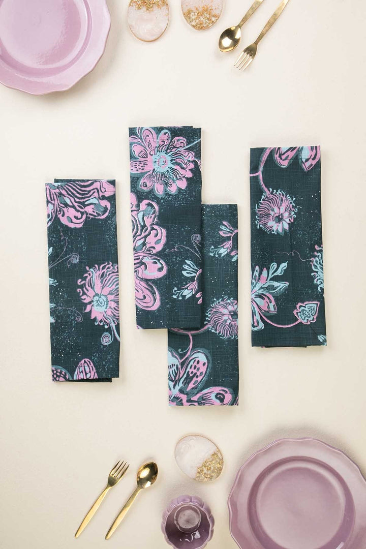 NAPKINS Vidari Midnight Blue Dinner Napkin (Set Of 4)