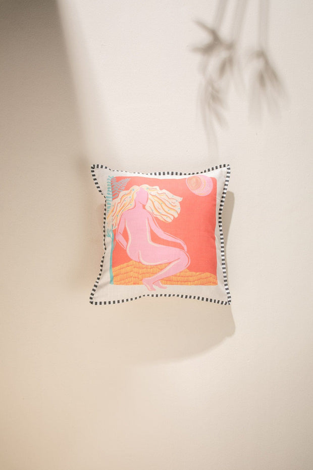 PRINT & PATTERN CUSHIONS Virgo Mindful Charmer  Pink Cushion Cover (41 Cm X 41 Cm)