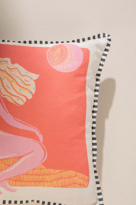 PRINT & PATTERN CUSHIONS Virgo Mindful Charmer  Pink Cushion Cover (41 Cm X 41 Cm)