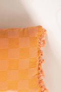 SOLID & TEXTURED CUSHIONS Waffle Sunset Peach Cushion Cover (36 Cm X 50 Cm)