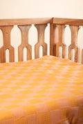 SOLID & TEXTURED BEDCOVERS Waffle Woven Cotton Bedcover (Sunset Peach)