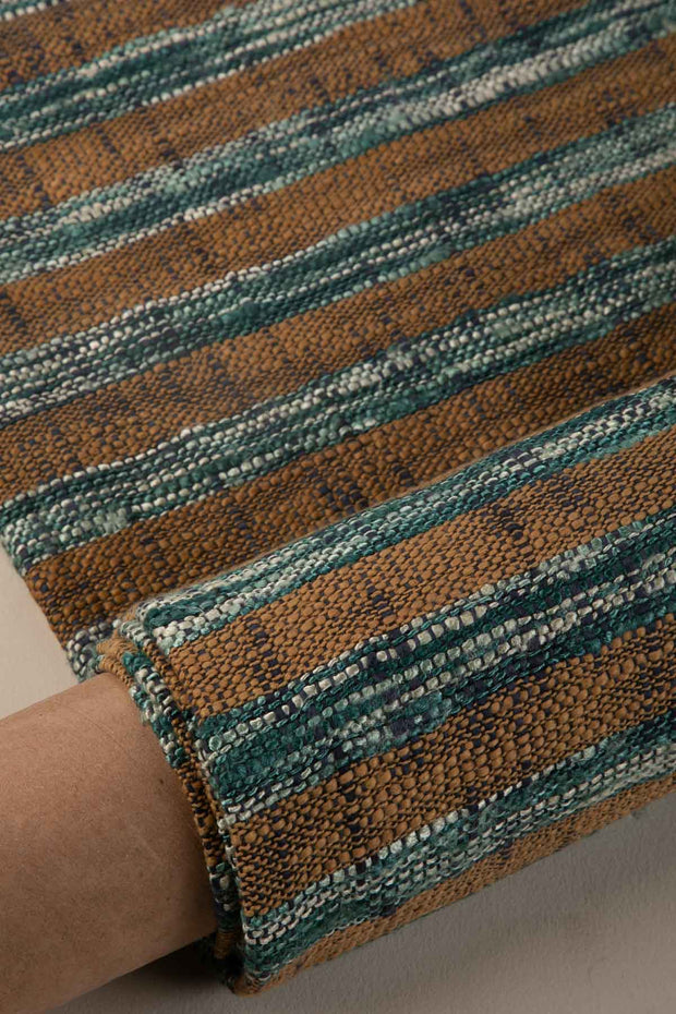 SOLID & TEXTURED UPHOLSTERY FABRICS Waterfall Tweed  Ocher Blue Upholstery Fabric