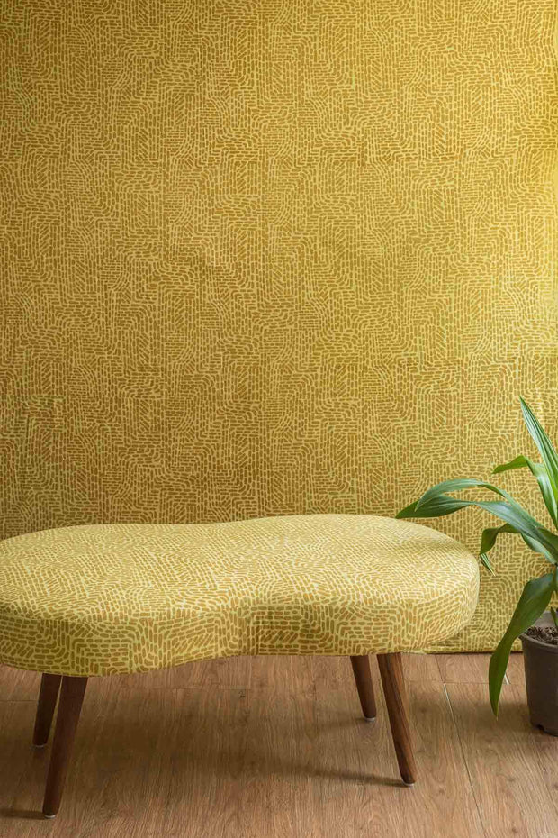 SOLID & TEXTURED UPHOLSTERY FABRICS Waymore Mustard Upholstery Fabric