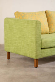 SOLID & TEXTURED UPHOLSTERY FABRICS Wheatfield Ochre Yellow Tweed Upholstery Fabric