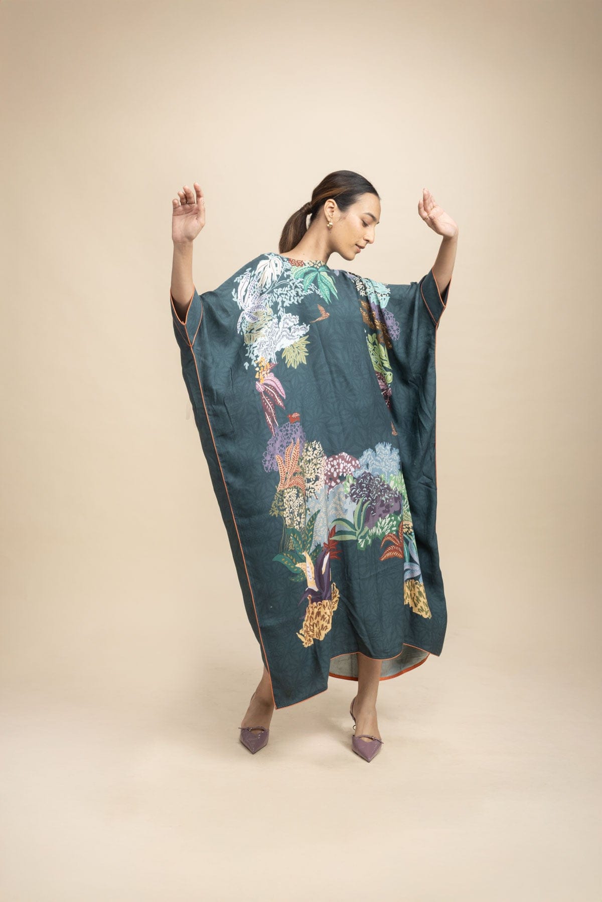 DRESSES Whisper Of The Wilderness Kaftan Dress (Nightsky Teal)