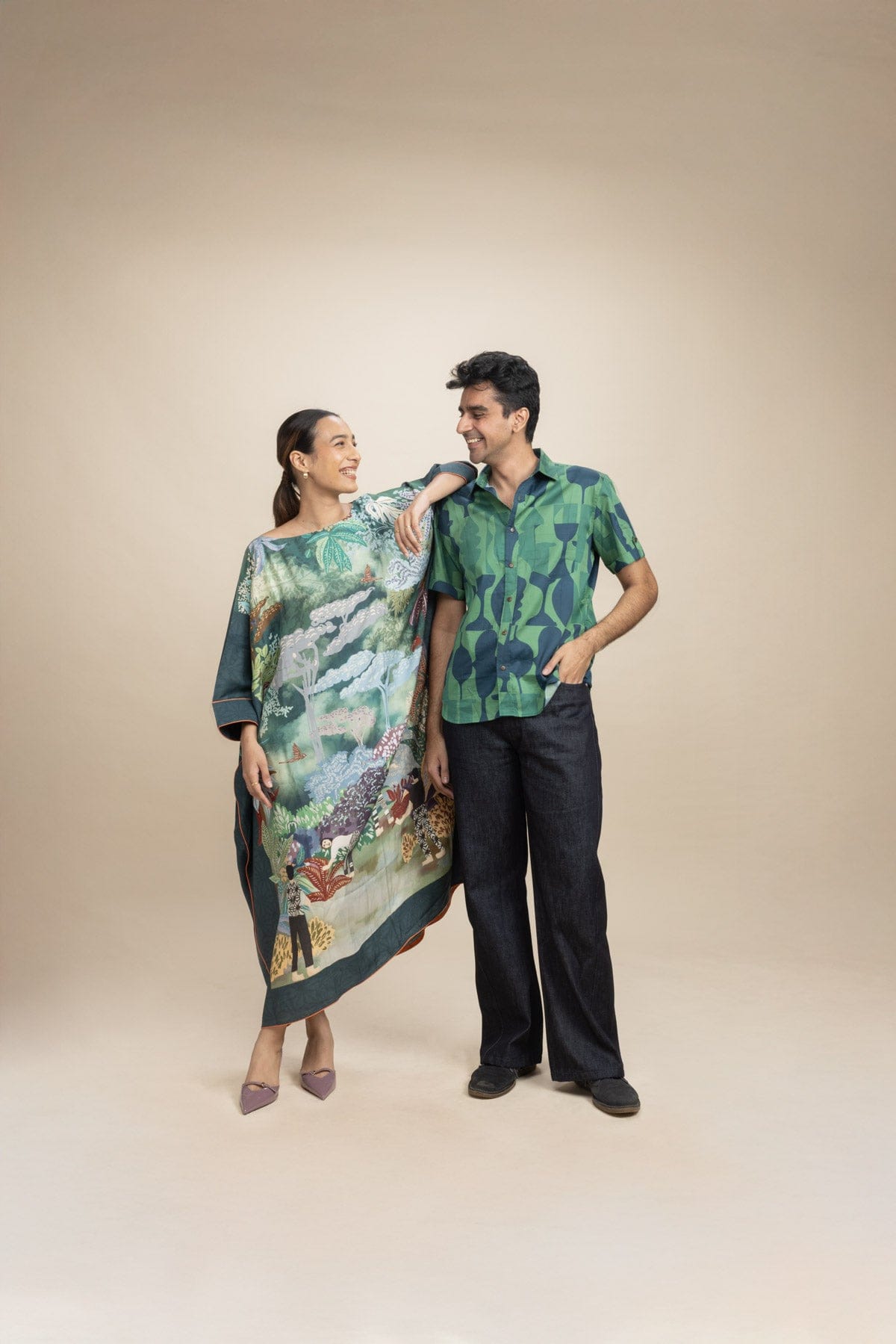 DRESSES Whisper Of The Wilderness Kaftan Dress (Nightsky Teal)