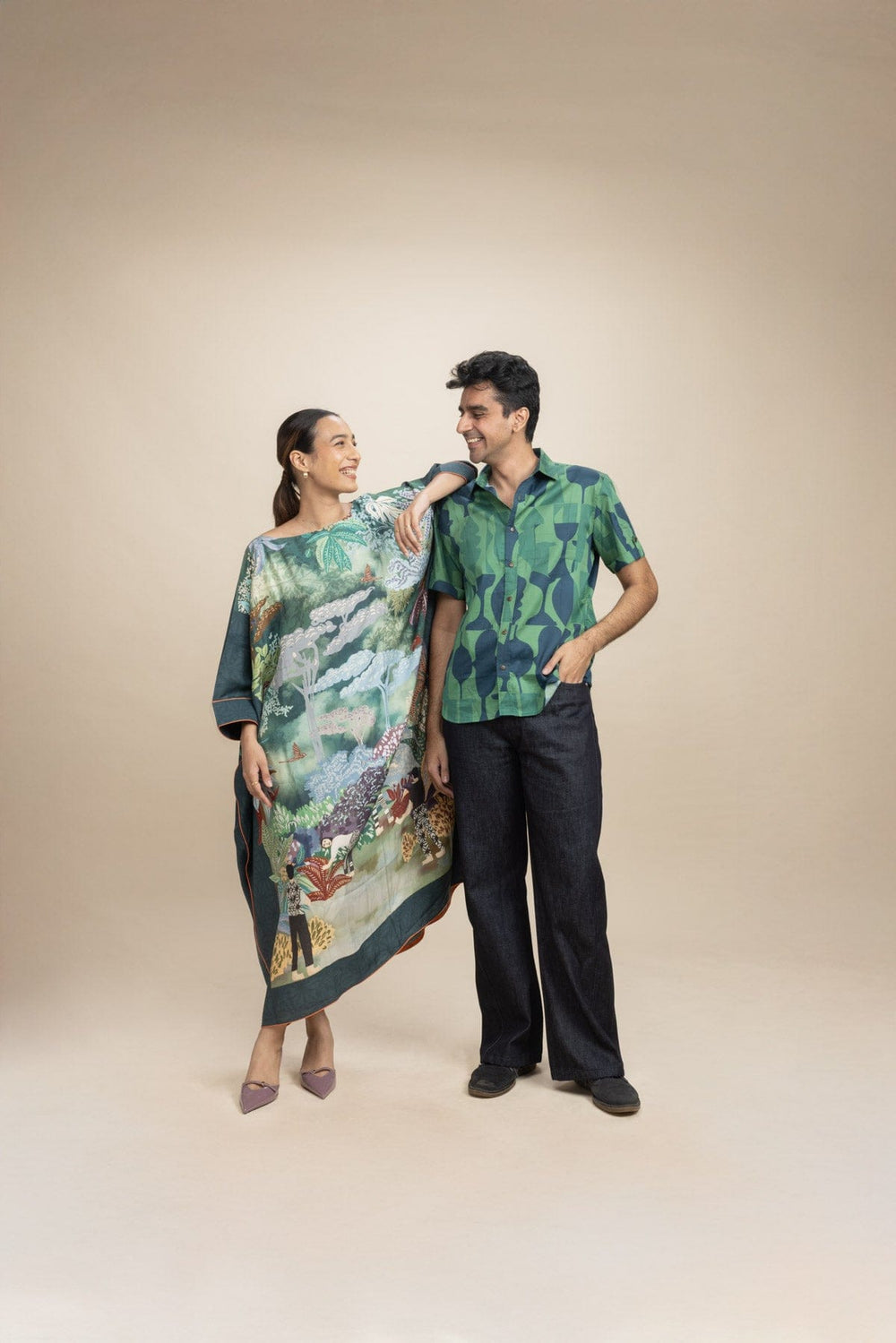 DRESSES Whisper Of The Wilderness Kaftan Dress (Nightsky Teal)