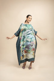 DRESSES Whisper Of The Wilderness Kaftan Dress (Nightsky Teal)