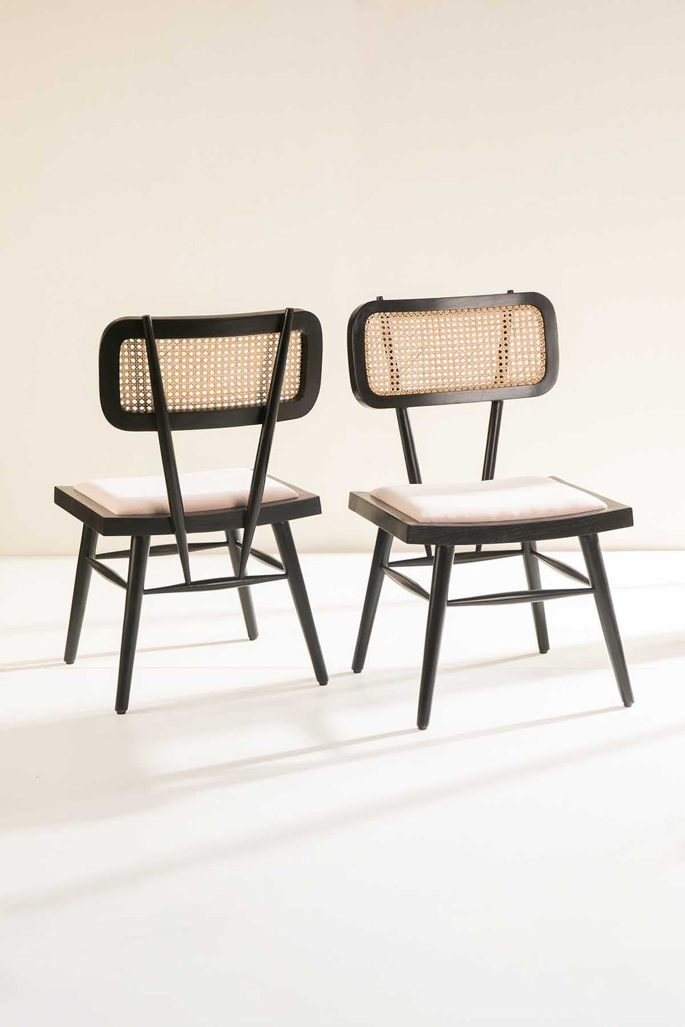 DINING CHAIRS Wicker Dining Chair (Charcoal Black )