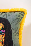 PRINT & PATTERN CUSHIONS Wild Child Yellow Flower Cushion Cover (46 Cm X 46 Cm)