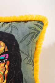 PRINT & PATTERN CUSHIONS Wild Child Yellow Flower Cushion Cover (46 Cm X 46 Cm)