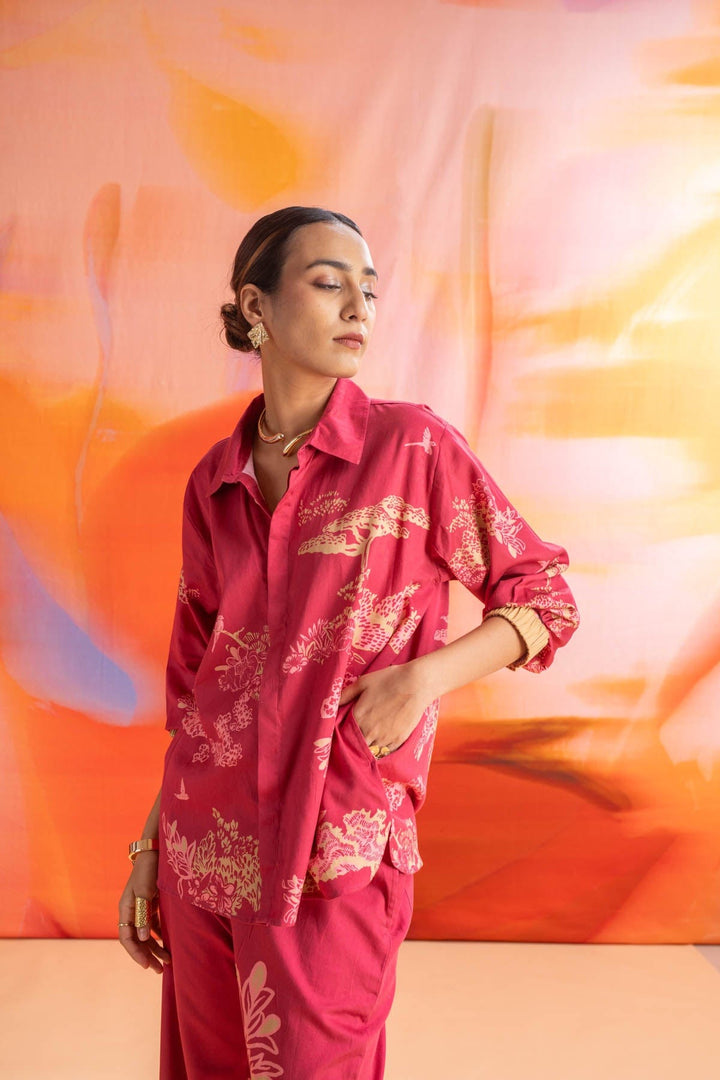 TOPS Wilderness Song Easy Shirt (Sangria Red)