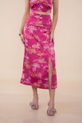 BOTTOMS Wilderness Song Midi Skirt (Sangria Red)