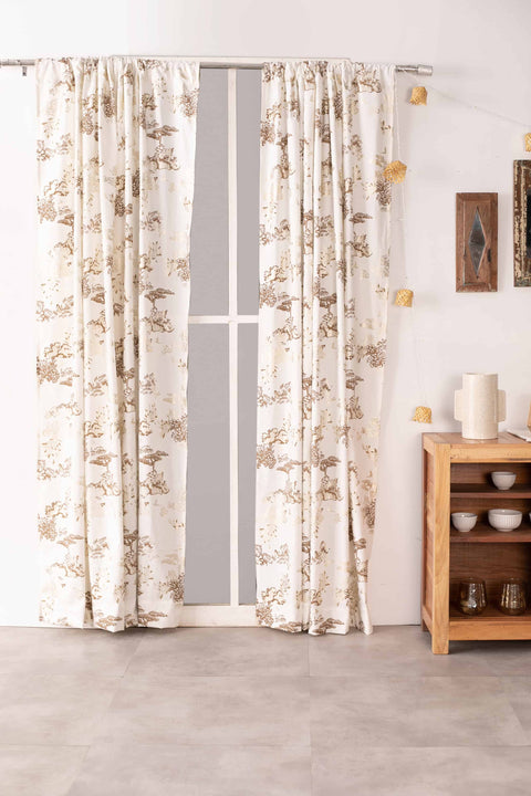 CURTAINS Wilderness Song Window Blinds In Cotton Fabric