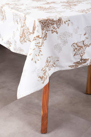 TABLE COVERS Peacock Dreams Table Cover (Gold)