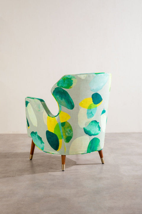 ARMCHAIRS & ACCENTS Winged Teak Wood Armchair