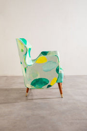 ARMCHAIRS & ACCENTS Winged Teak Wood Armchair