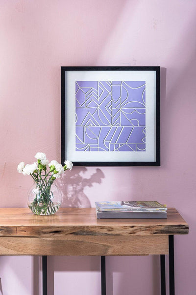 WALL ACCENTS Wireframe Wall Art (Purple)