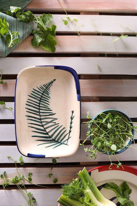 SERVING PLATTERS Wonderland Ceramic Nut Tray