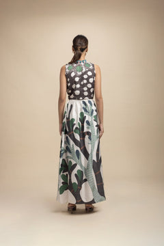 BOTTOMS Wonderland Midi Skirt (Champagne Grey)