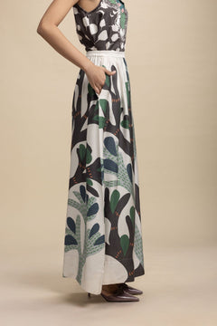 BOTTOMS Wonderland Midi Skirt (Champagne Grey)