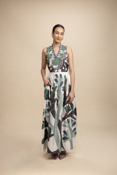 BOTTOMS Wonderland Midi Skirt (Champagne Grey)