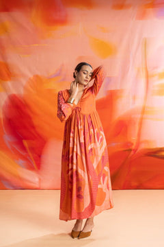 DRESSES Wonderland Midi Dress (Chilly Orange)