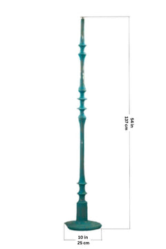 FLOOR LAMPS Wooden Teak Wood Floor Lamp (Washed Mint)