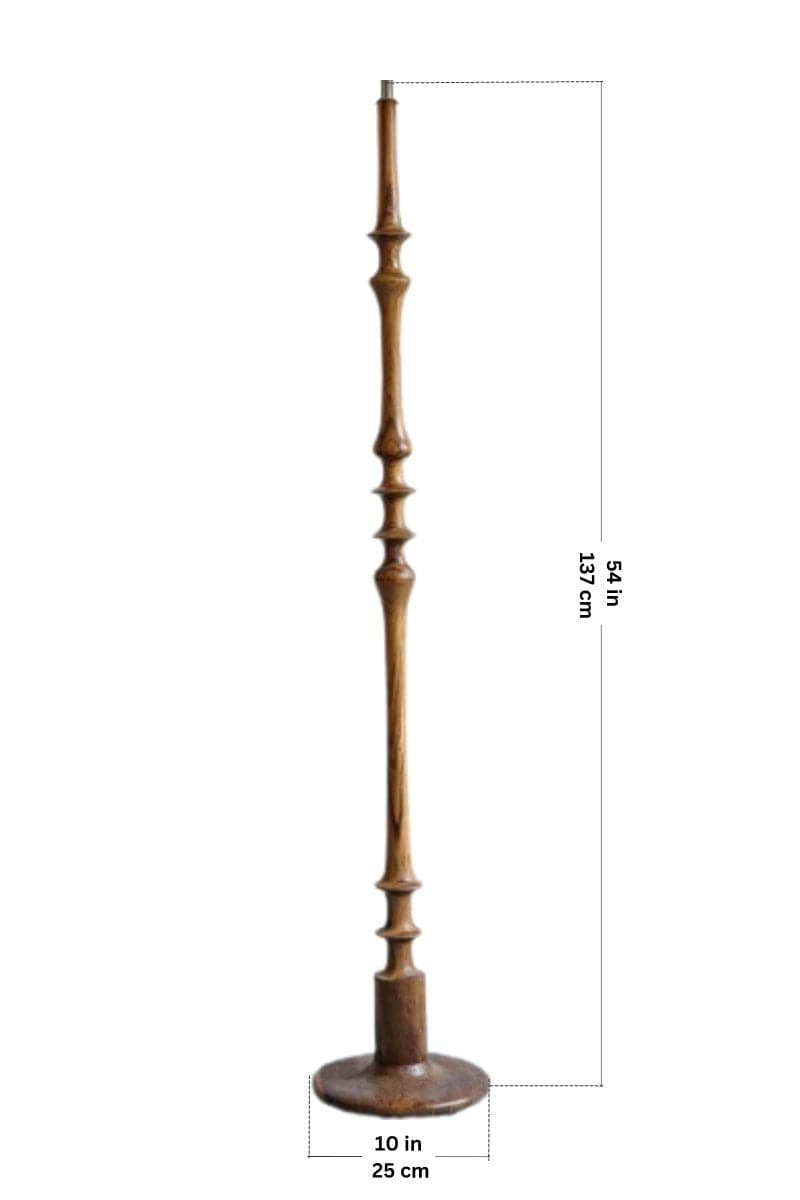 FLOOR LAMPS Wooden Teak Wood Floor Lamp (Natural)