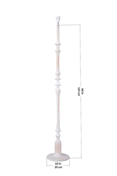 FLOOR LAMPS Wooden Teak Wood Floor Lamp (Washed White)