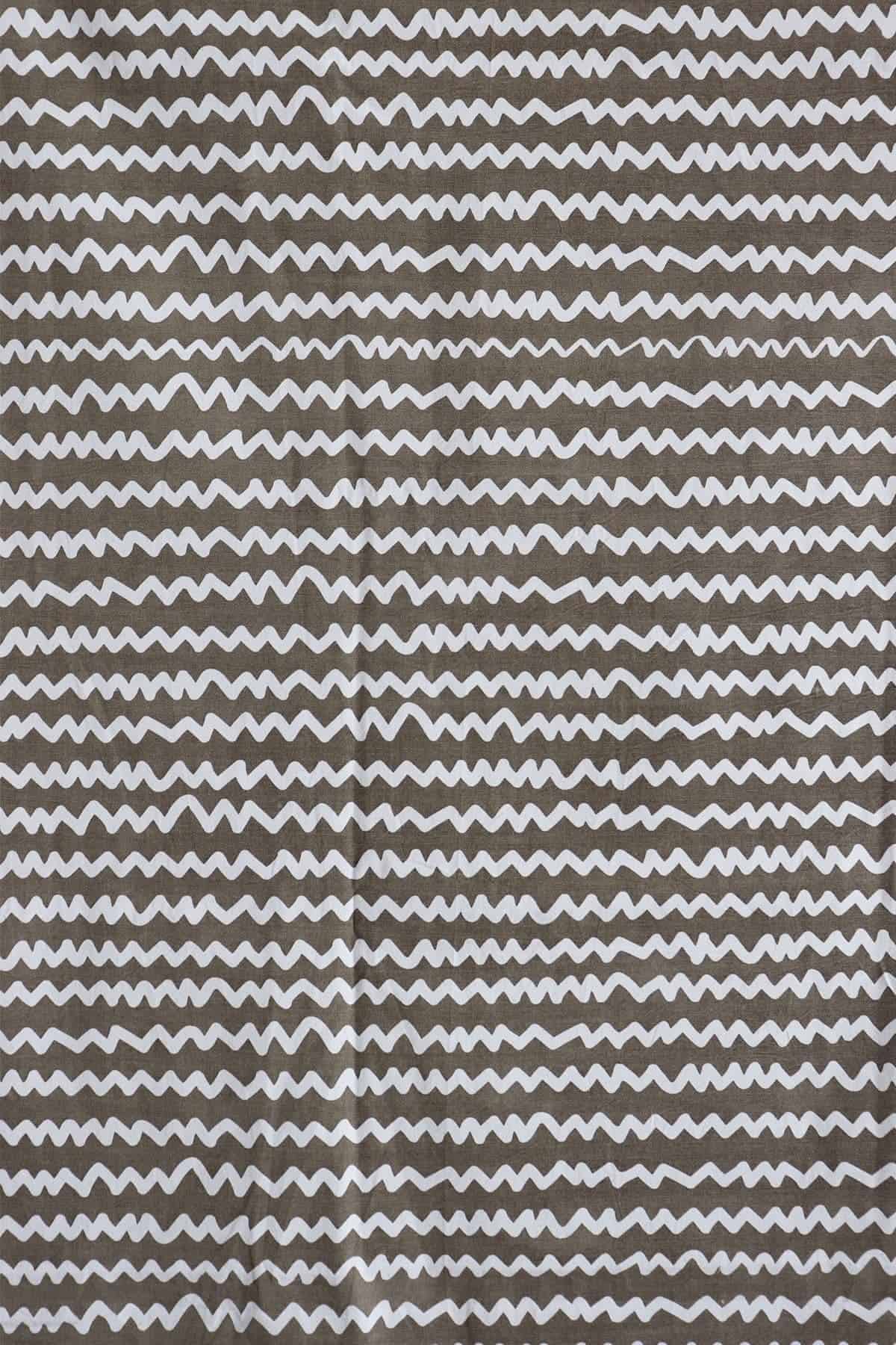 PRINT & PATTERN HEAVY FABRICS Worli Water Printed Heavy Fabric And Curtains (Taupe)
