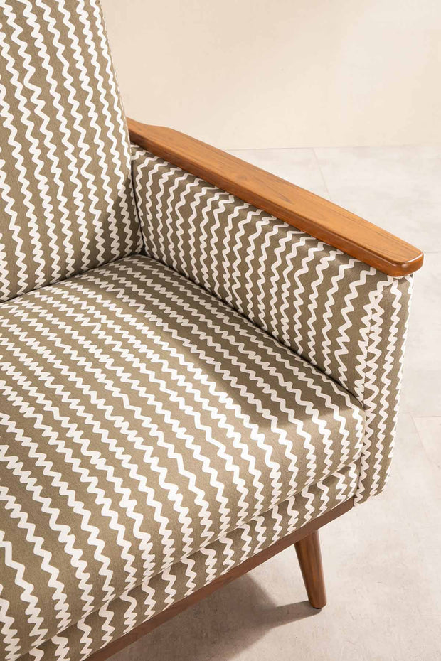PRINT & PATTERN UPHOLSTERY FABRICS Worli Water Printed Upholstery Fabric (Taupe)