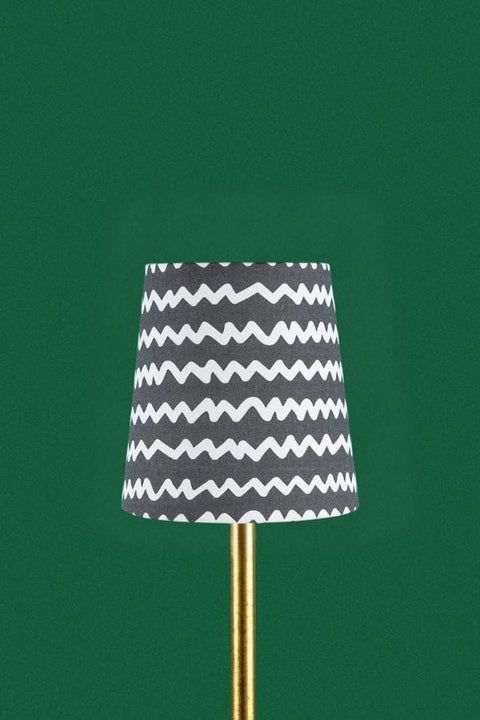 LAMPSHADES Worli Water Tiny Taper Lampshade (Black And White)