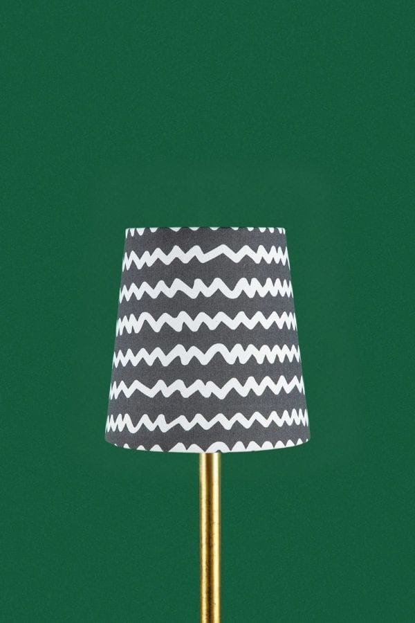 LAMPSHADES Worli Water Tiny Taper Lampshade (Black And White)