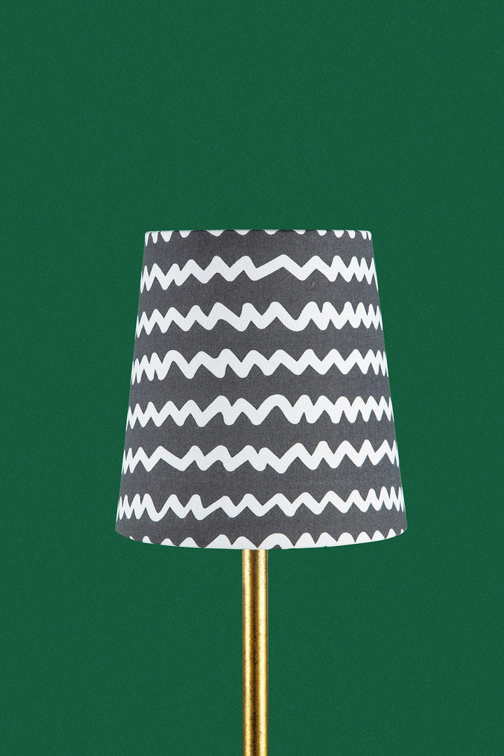 LAMPSHADES Worli Water Tiny Taper Lampshade (Black And White)