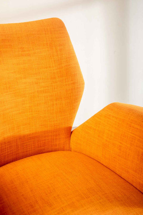 SOLID & TEXTURED UPHOLSTERY FABRICS Orange Raffia Upholstery Fabric