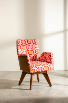 Landfall Ogee Mineral Red Fabric