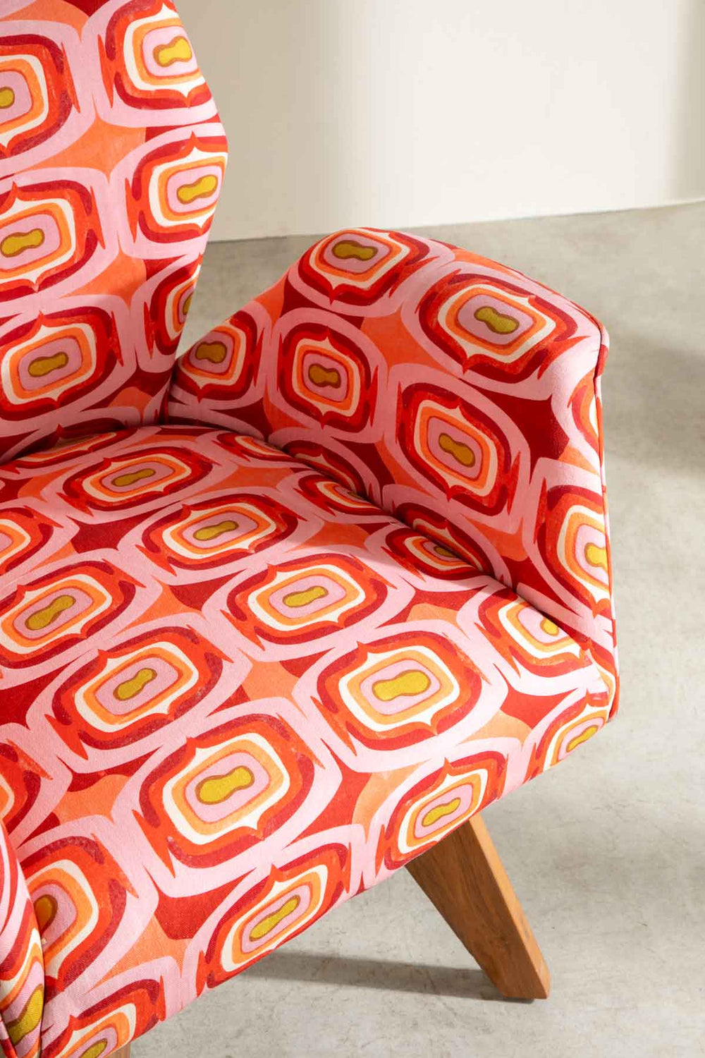 Landfall Ogee Mineral Red Fabric