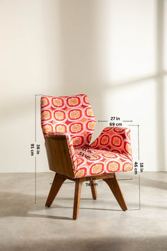 Landfall Ogee Mineral Red Fabric