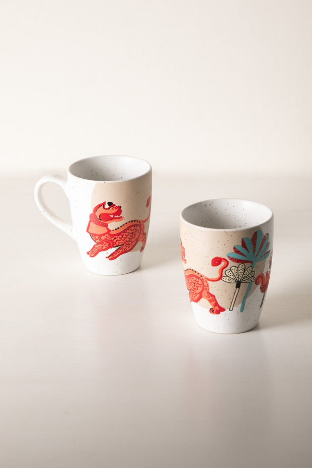 MUGS & CUPS Yali Red Coffee Mug (Set Of 2)