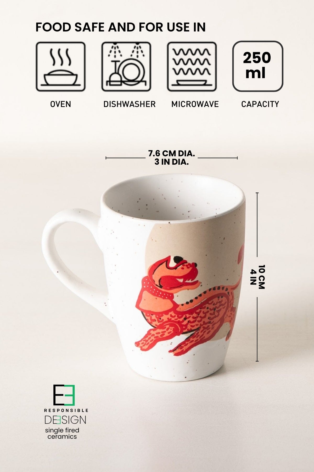 MUGS & CUPS Yali Red Coffee Mug (Set Of 2)
