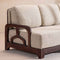 Cabana Lattice Sofa in Raffia Ecru Fabric