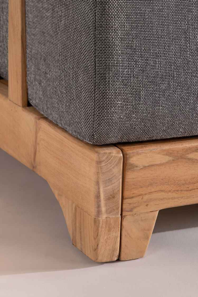 Upholstered Bundle Cabana Linear Sofa in Nilgiri Black & White Fabric