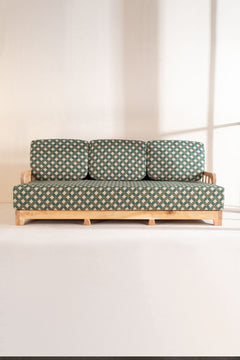 Upholstered Bundle Cabana Linear Sofa in Roz Tile Fabric