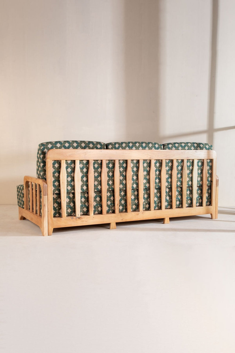 Upholstered Bundle Cabana Linear Sofa in Roz Tile Fabric