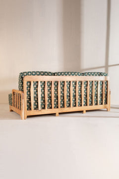 Upholstered Bundle Cabana Linear Sofa in Roz Tile Fabric