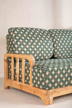 Upholstered Bundle Cabana Linear Sofa in Roz Tile Fabric