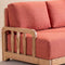 Cabana Linear Sofa in Raffia Red Pepper Fabric